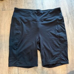 LuLaRoe Rise Driven Black Bike Shorts with Moisture-Wicking Fabric